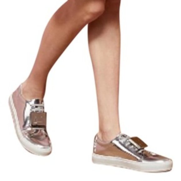 ACNE STUDIOS Adriana Chrome High Top Gold Sneakers